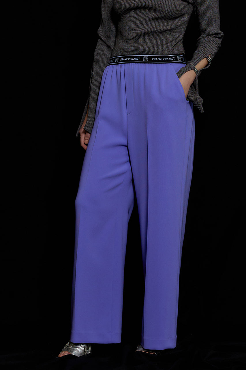 Triacetate Rubber Band Loose-fitting Pants