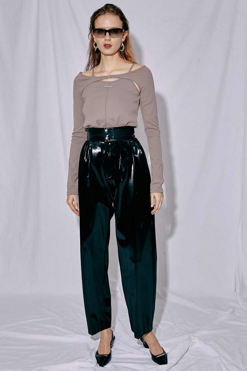 【SALE】Glossy Enamel Pants