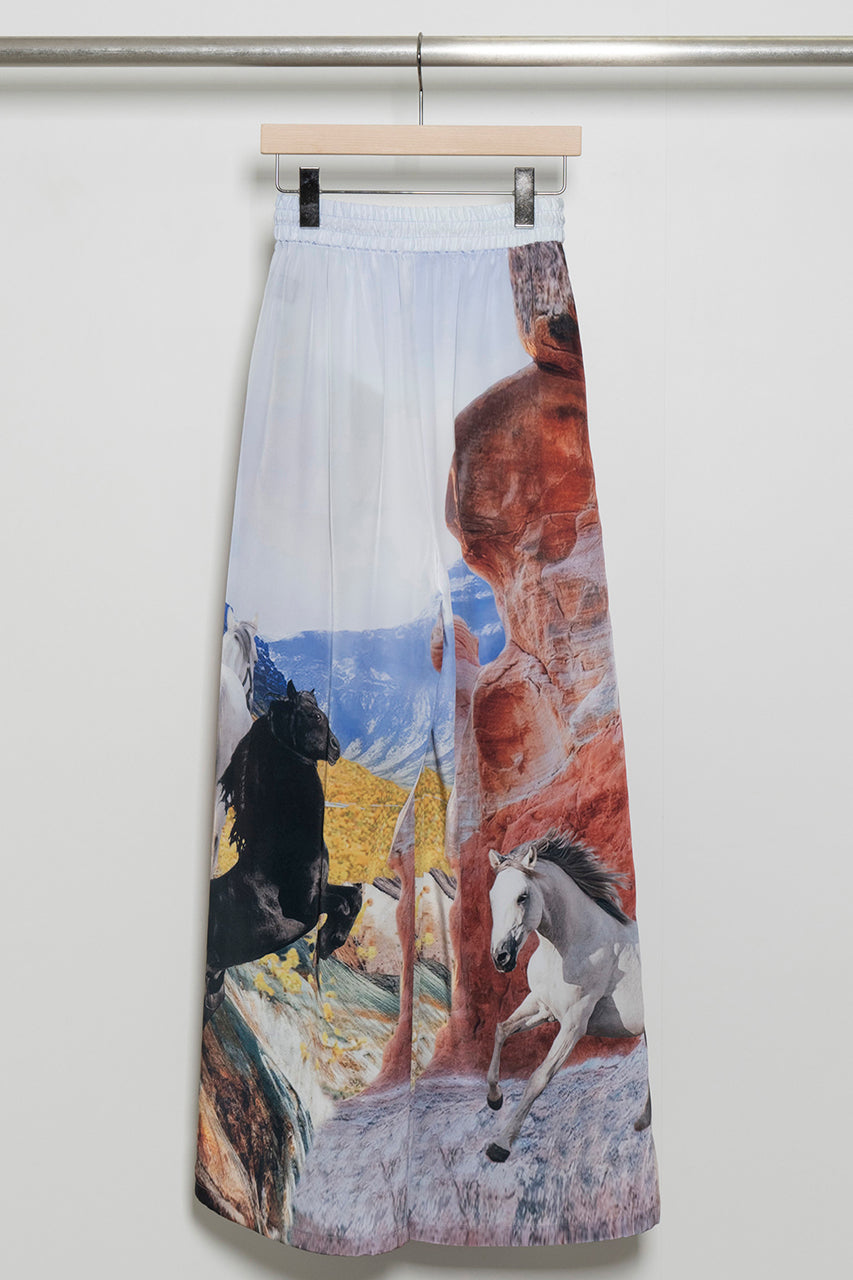 Horse Printed Wide Pants