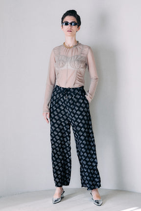 Monogram Printed Washed Pants - SALE