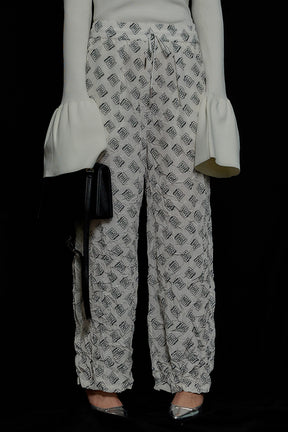 Monogram Printed Washed Pants - SALE