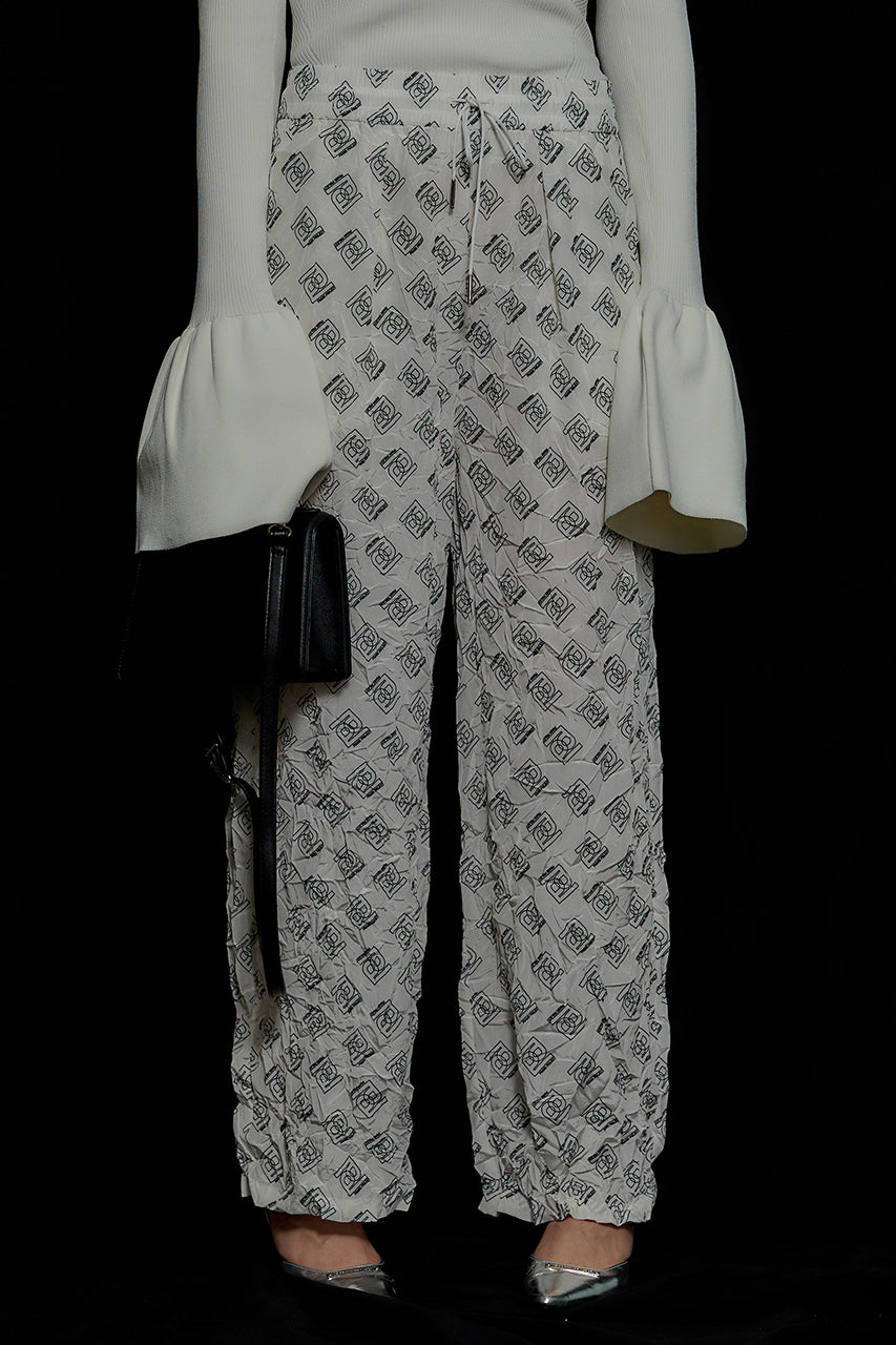 Monogram Printed Washed Pants - SALE