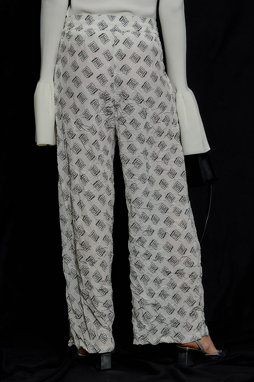 Monogram Printed Washed Pants - SALE