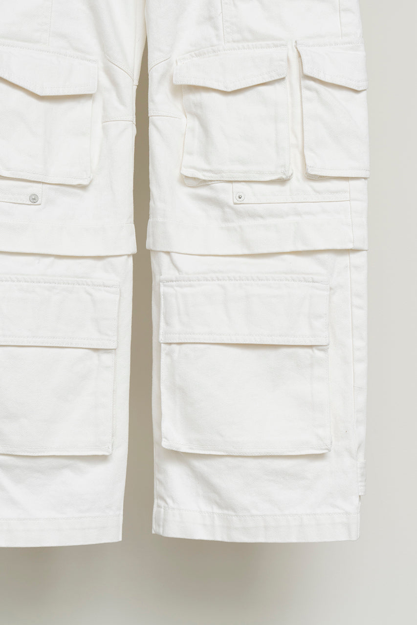 White Chino Cargo Pants
