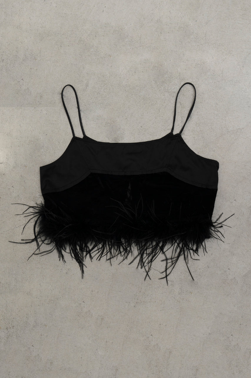 Combination Camisole Double Feather Fur