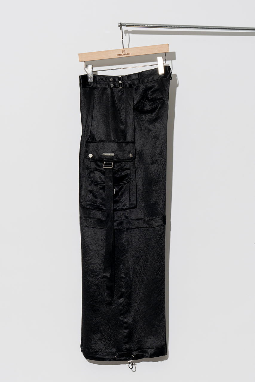 Satin Cargo Pants